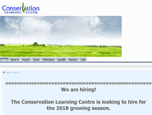 Tablet Screenshot of conservationlearningcentre.com